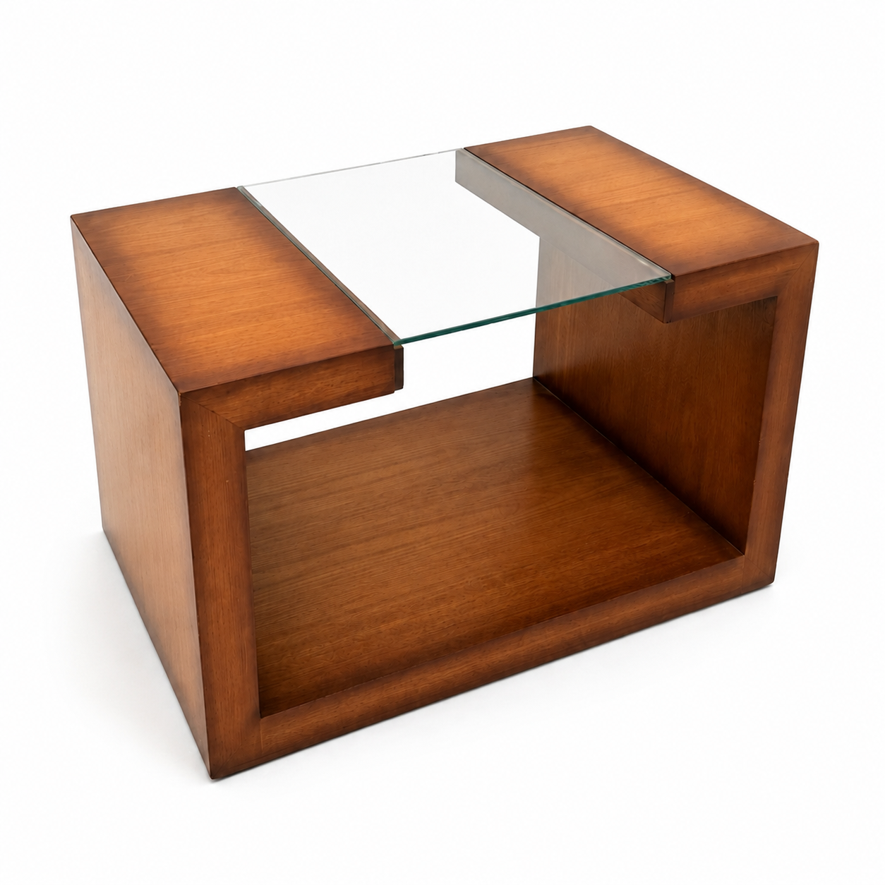 Mesa ratona madera con vidrio